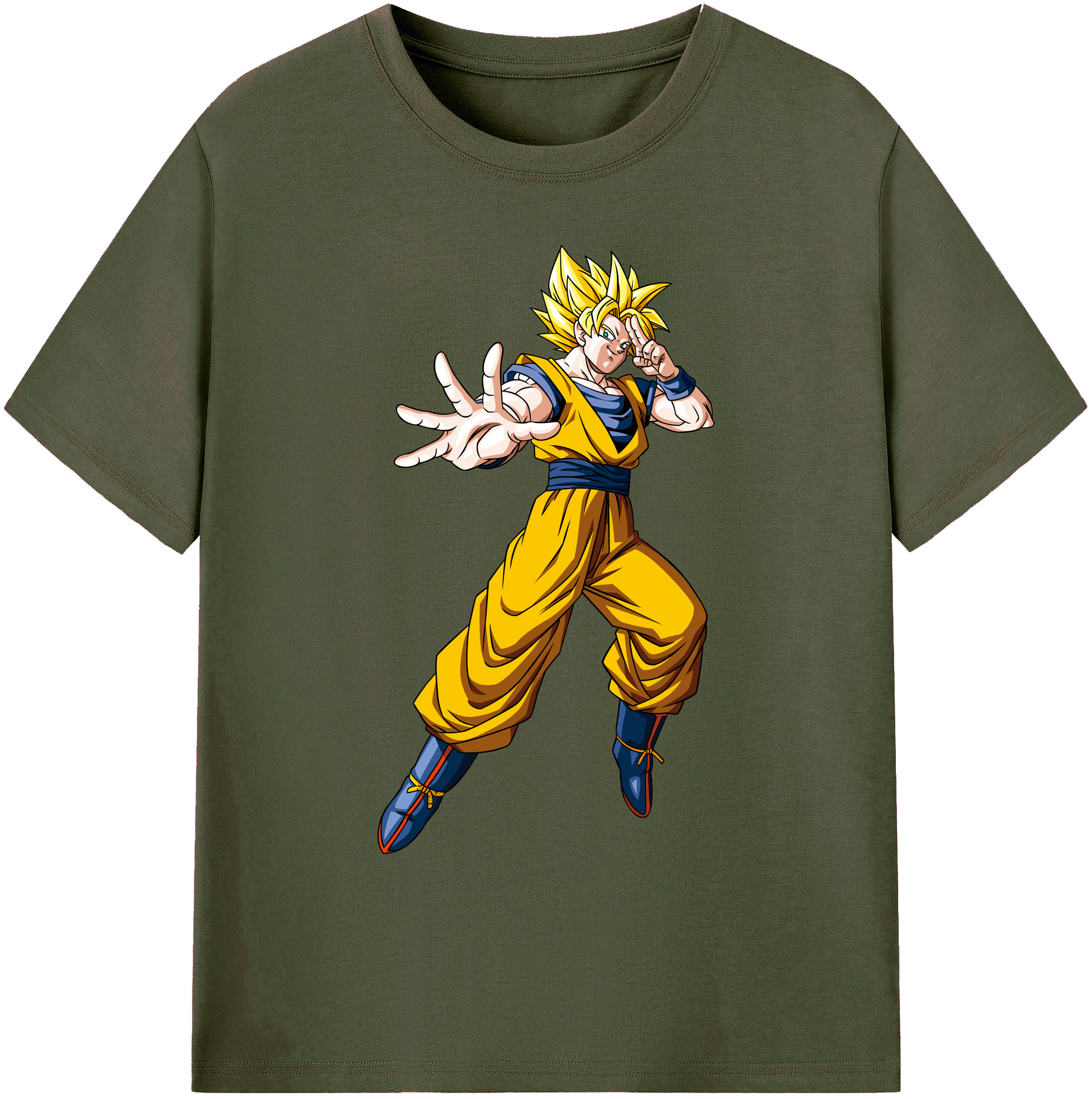 （画像用） ドラゴンボール 孫悟空（そん ごくう）Son Goku カカロット DRAGON BALL Kakarotto 綿100％ メンズ半袖Tシャツ｜肌触りやわらか＆通気性